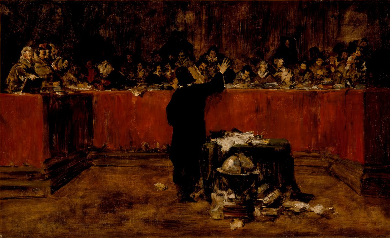 Salamanca Konseyi önünde Columbus by William Merritt Chase