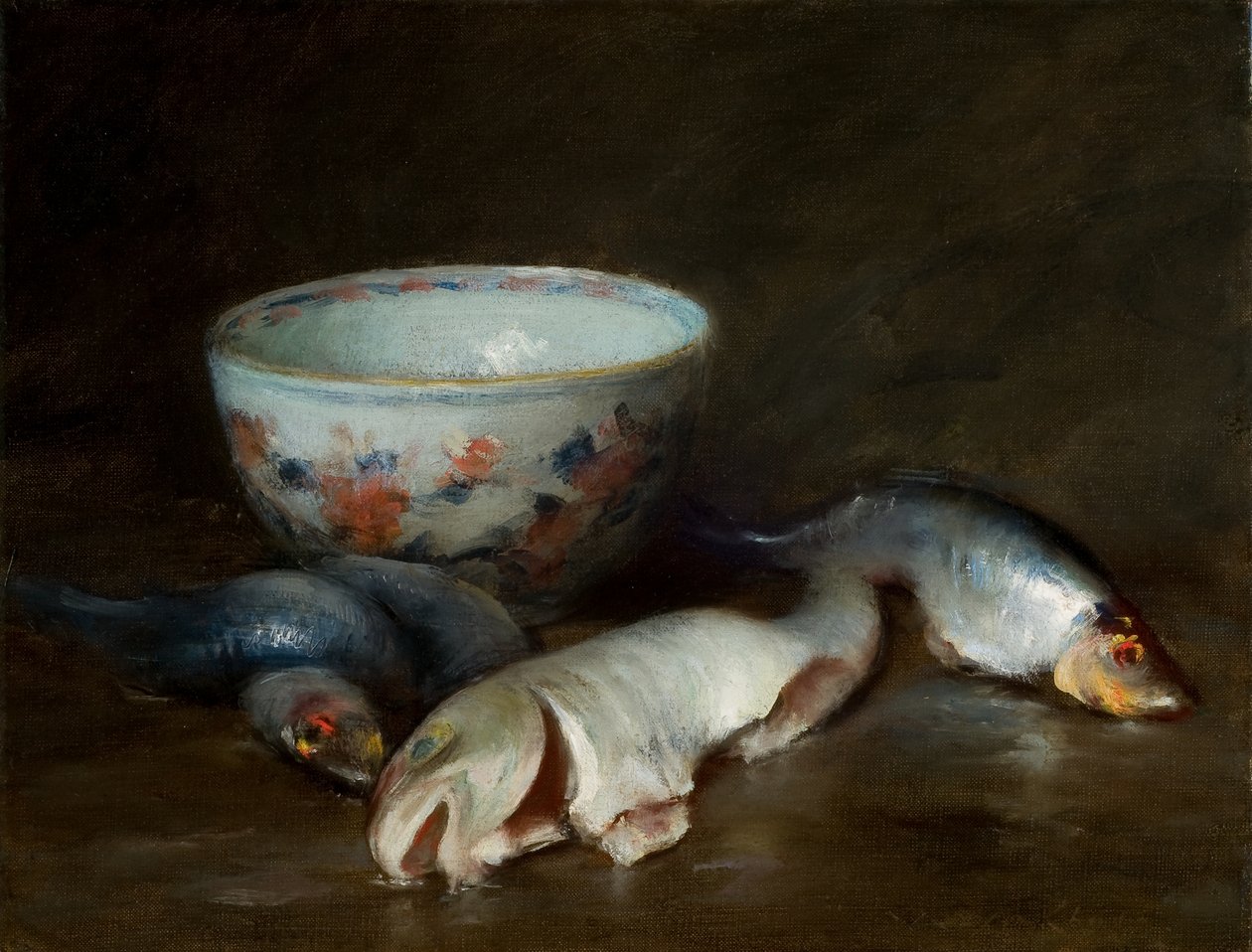 Balıklı Natürmort 1910 (Tuval üzerine yağlıboya) by William Merritt Chase