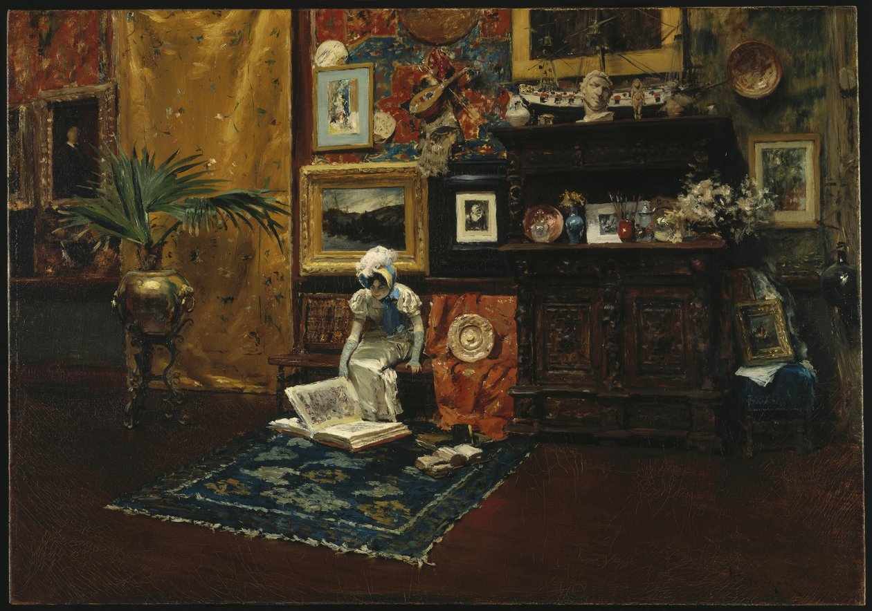 Studio Interior, c.1882 (tuval üzerine yağlı boya) by William Merritt Chase
