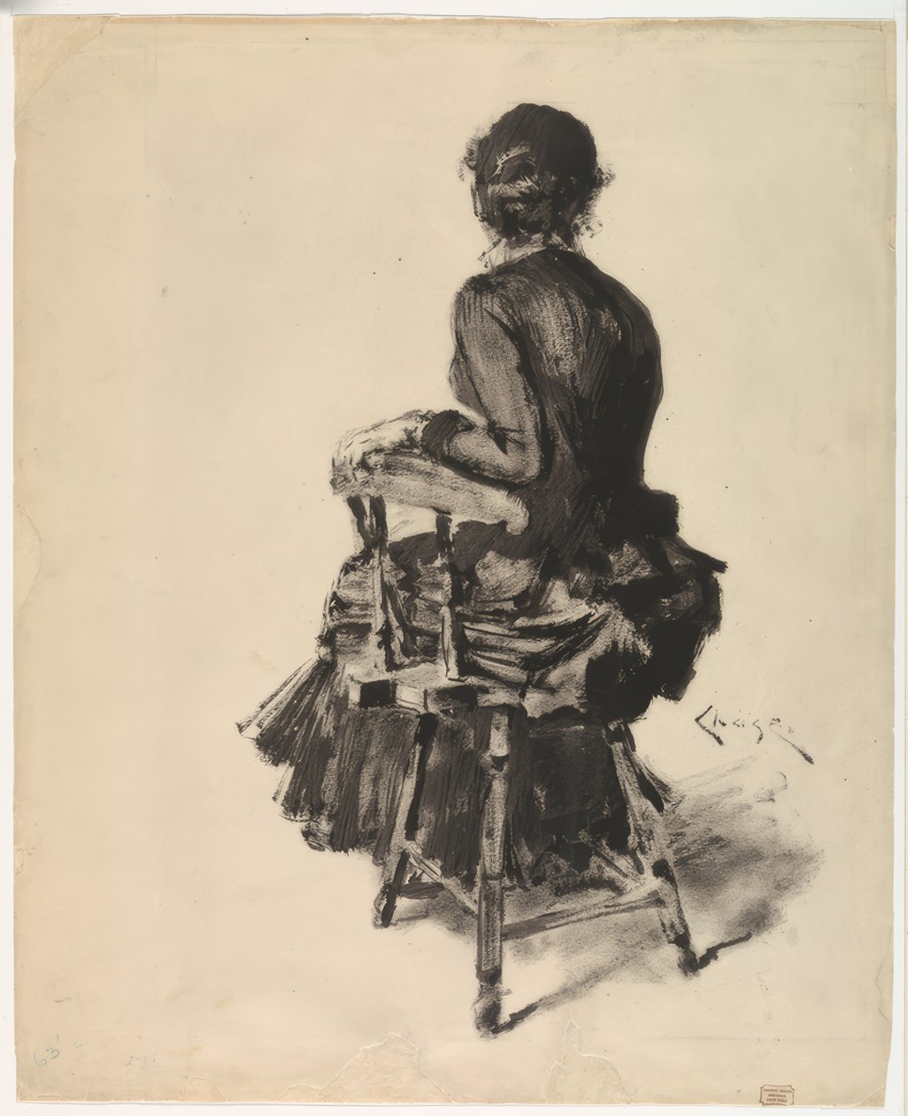 Oturan kadın by William Merritt Chase