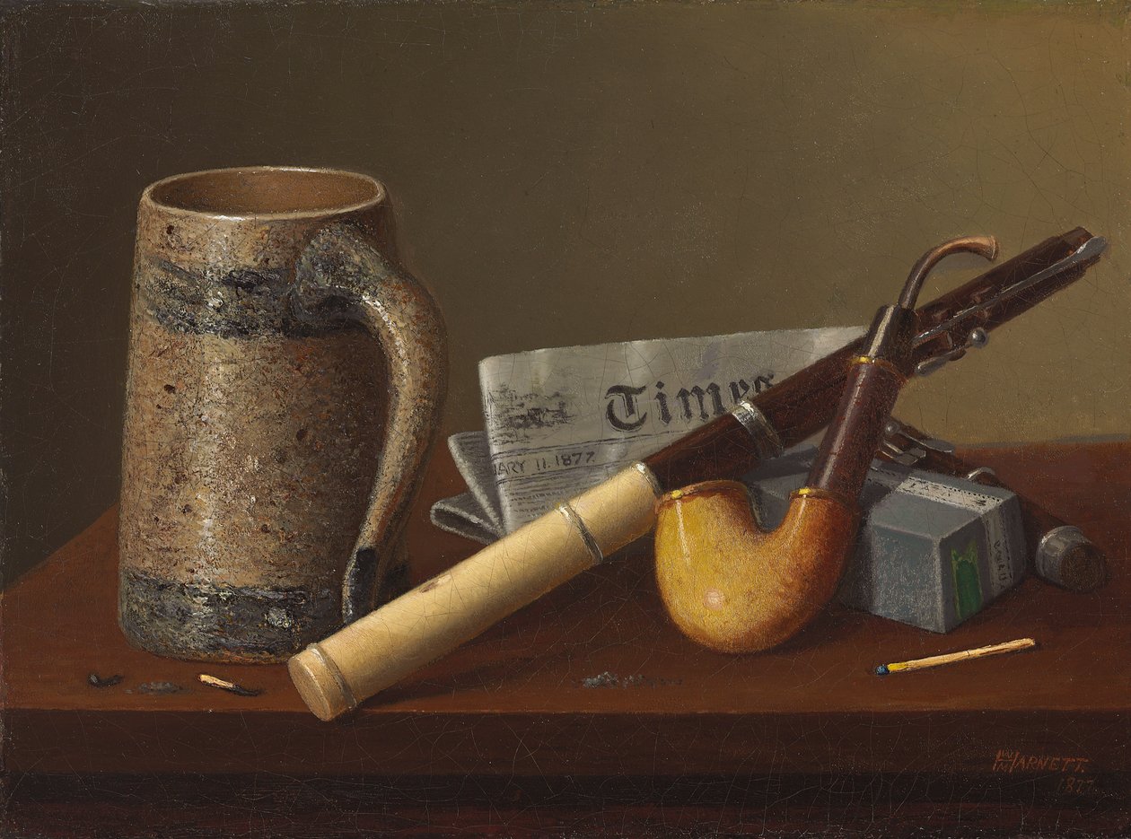Flüt ve Times, 1877 by William Michael Harnett