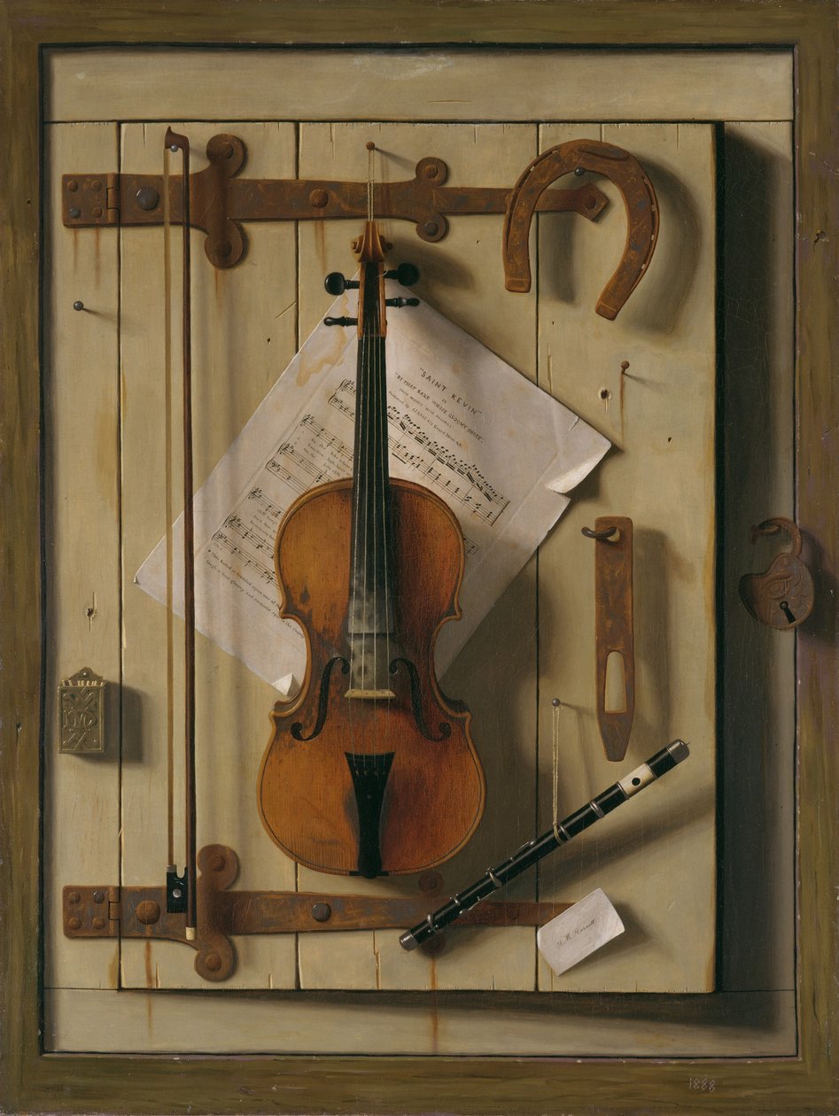 Natürmort, Keman ve Müzik by William Michael Harnett