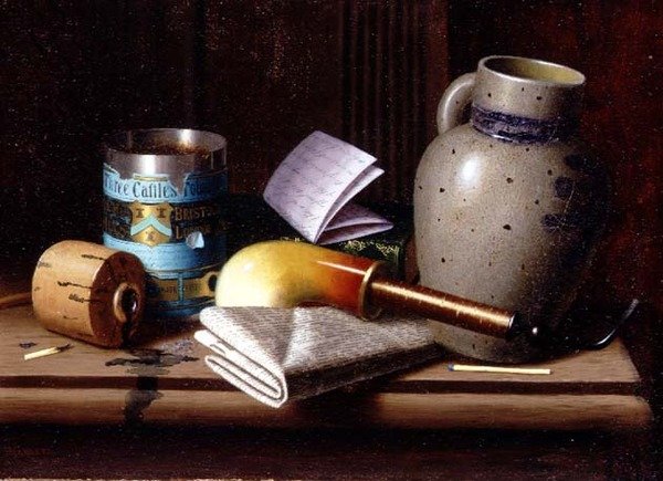 Üç Kale Tütün ile natürmort by William Michael Harnett