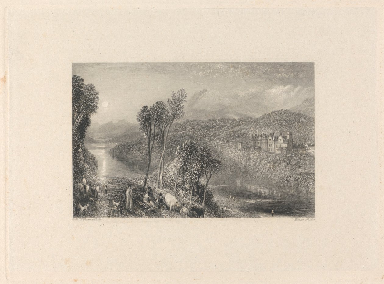 Tweed'in Kuzey Bankası'ndan Abbotsford by William Miller