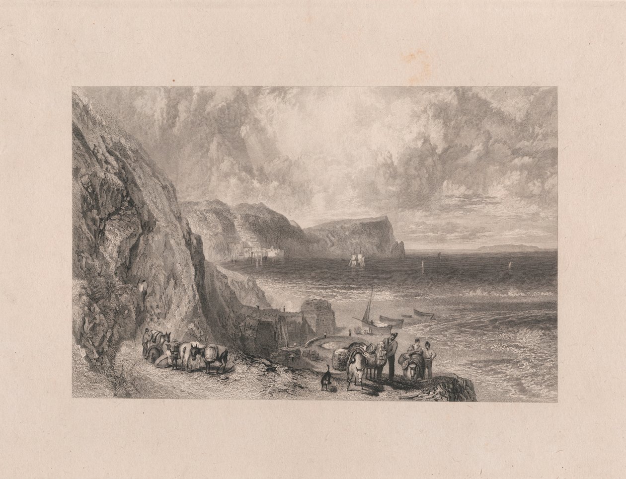 Clovelly Körfezi ve Lundy Adası by William Miller