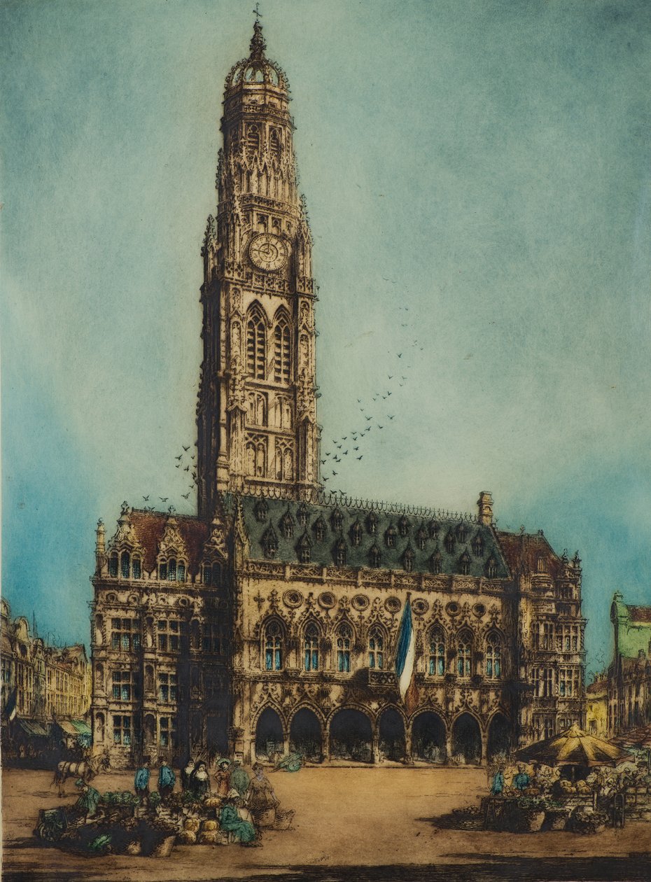 Belediye Binası, Arras (gravür) by William Monk