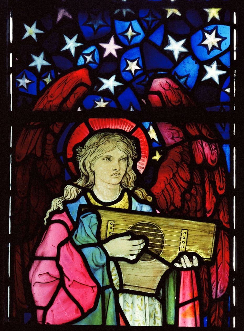 Melek Müzisyen, 1881 (vitray) by William Morris