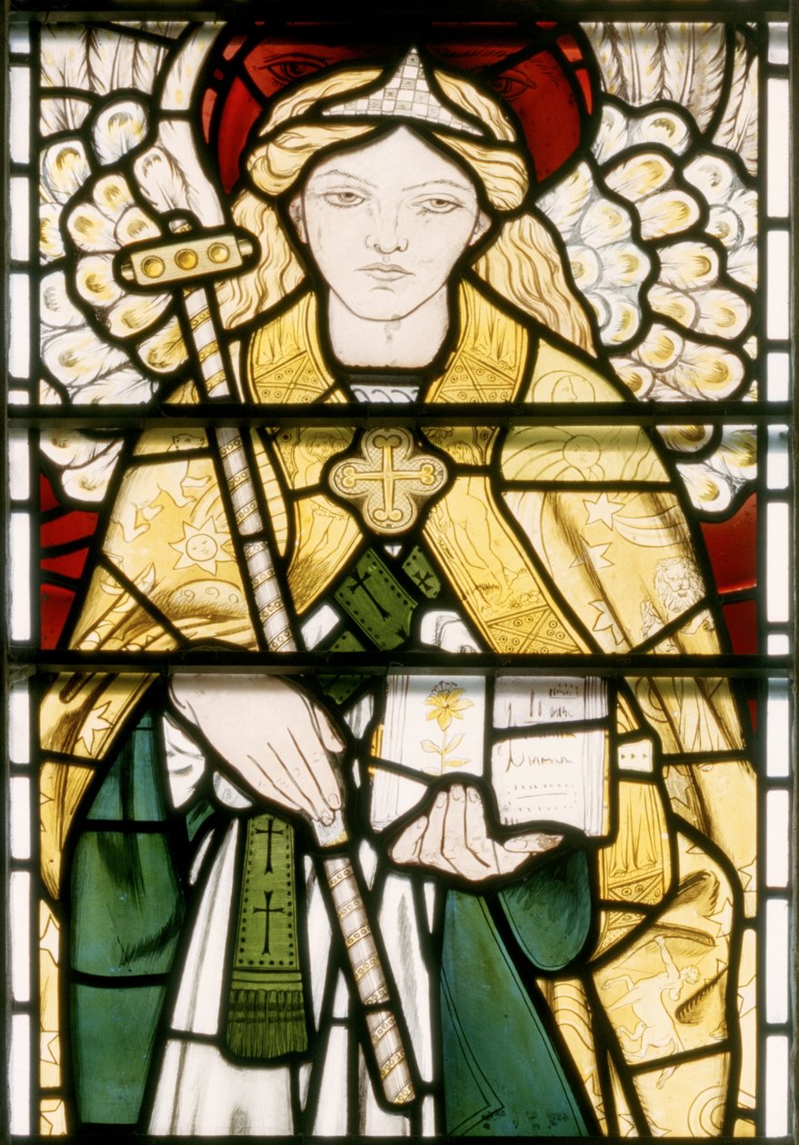 Başmelek Raphael, 1862 (vitray) by William Morris