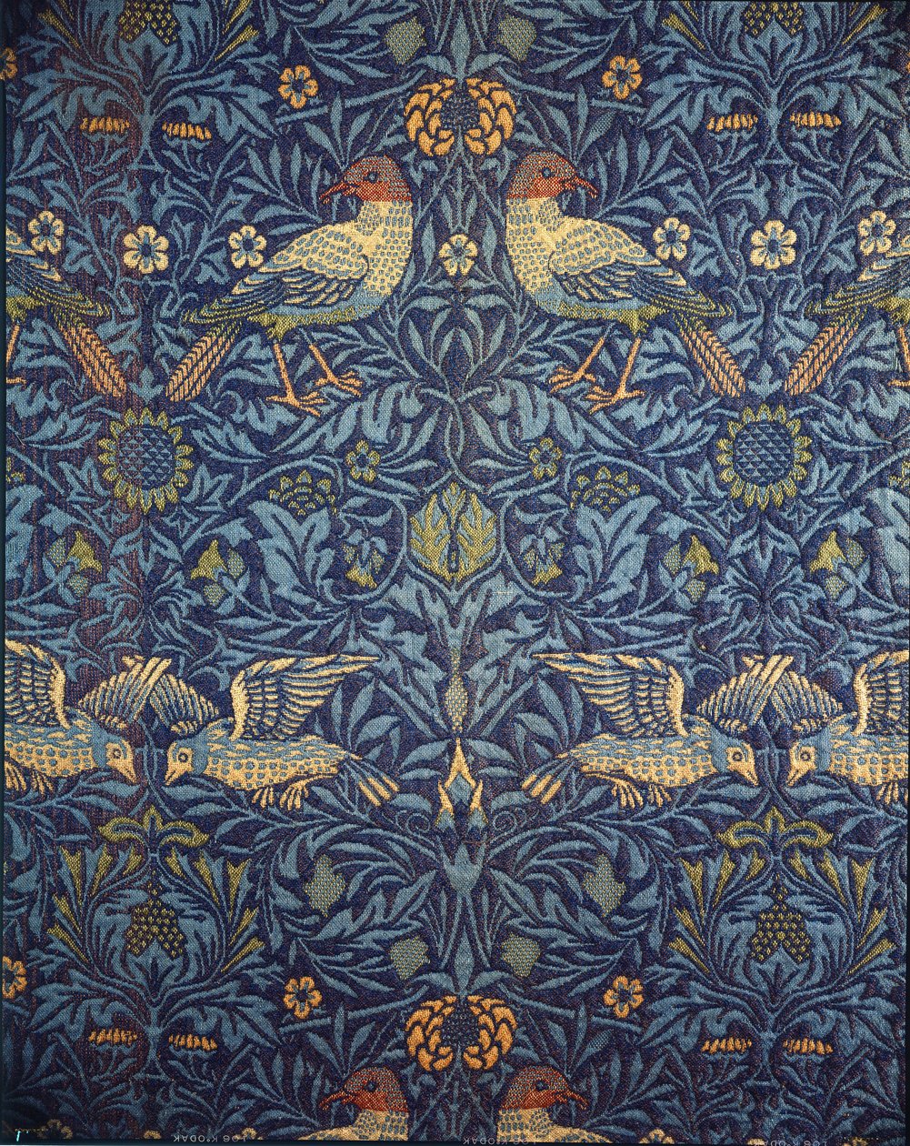 Kuşlar. Dekoratif kumaş, 1878. by William Morris