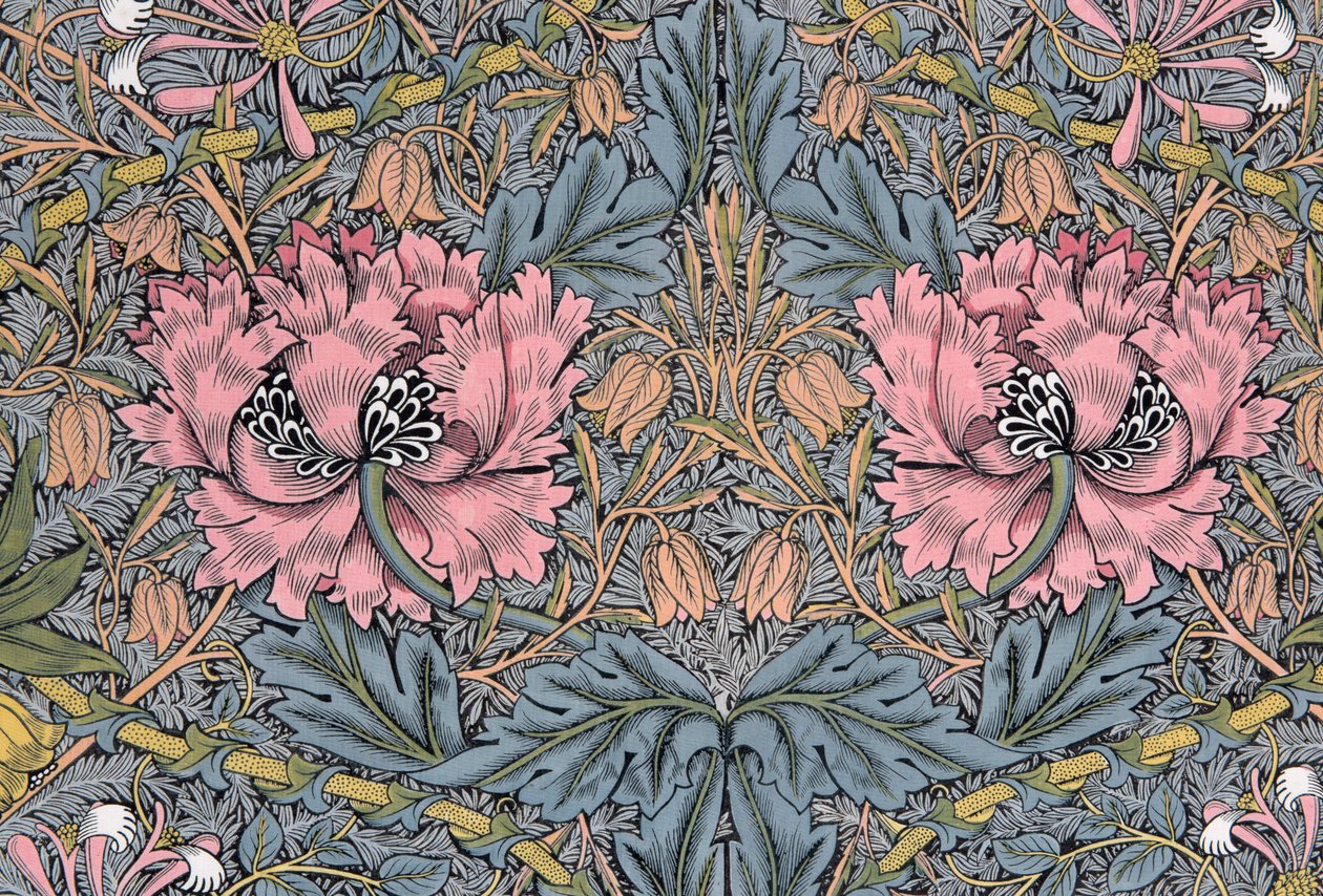 Hanımeli. Dekoratif kumaş, 1876. by William Morris