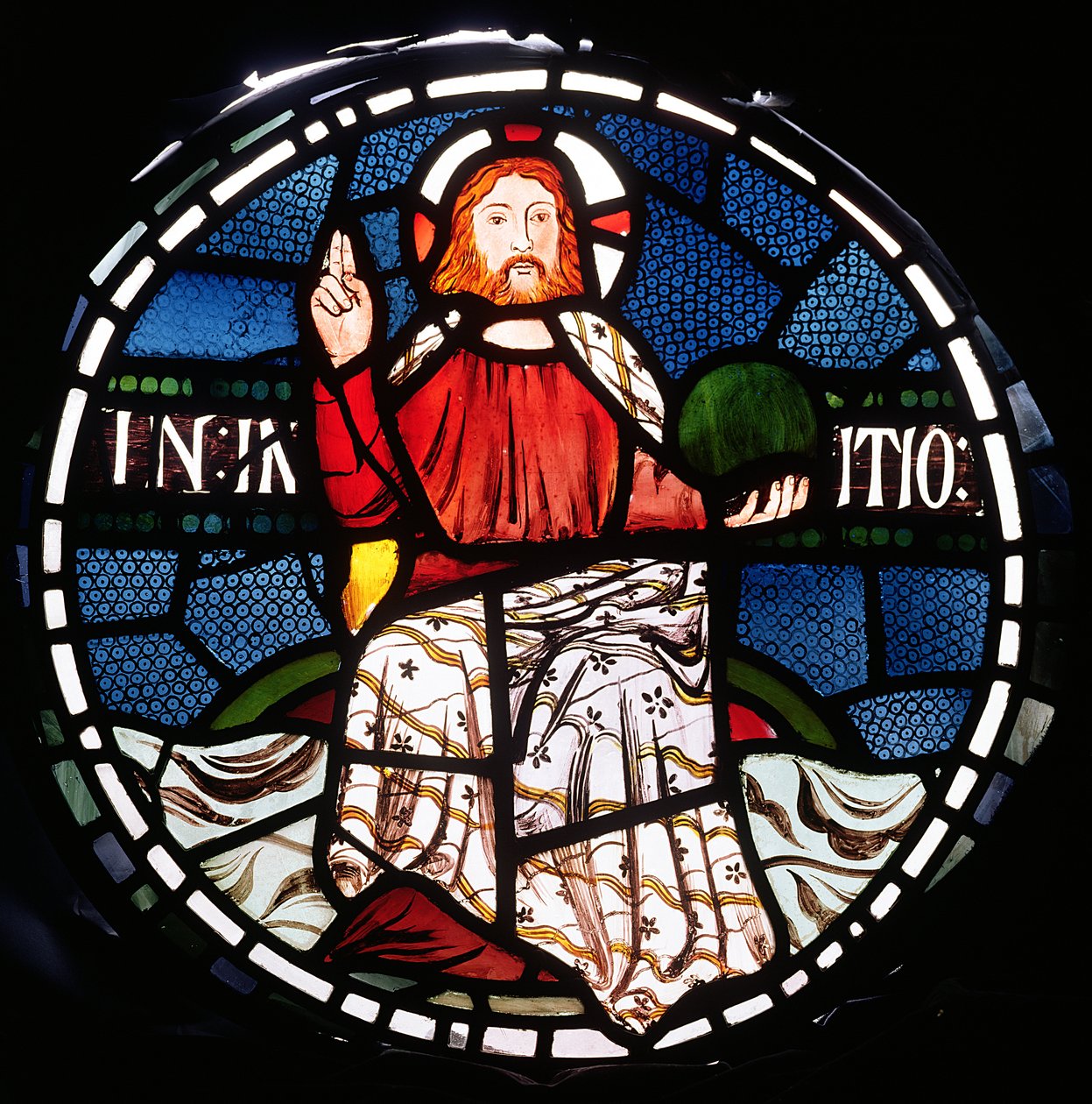 Başlangıçta, Yaratılış Penceresinden detay, 1861 vitray detayı 120153 by William Morris