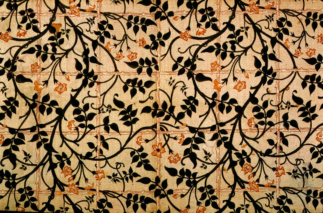 Jasmine iz perde tasarımı, 1868-70 (baskılı pamuk) by William Morris