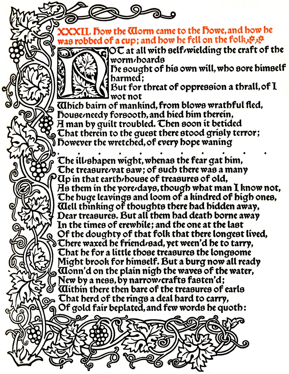 Kelmscott Press: Troya Tipi Basılmış Beowulf Masalı