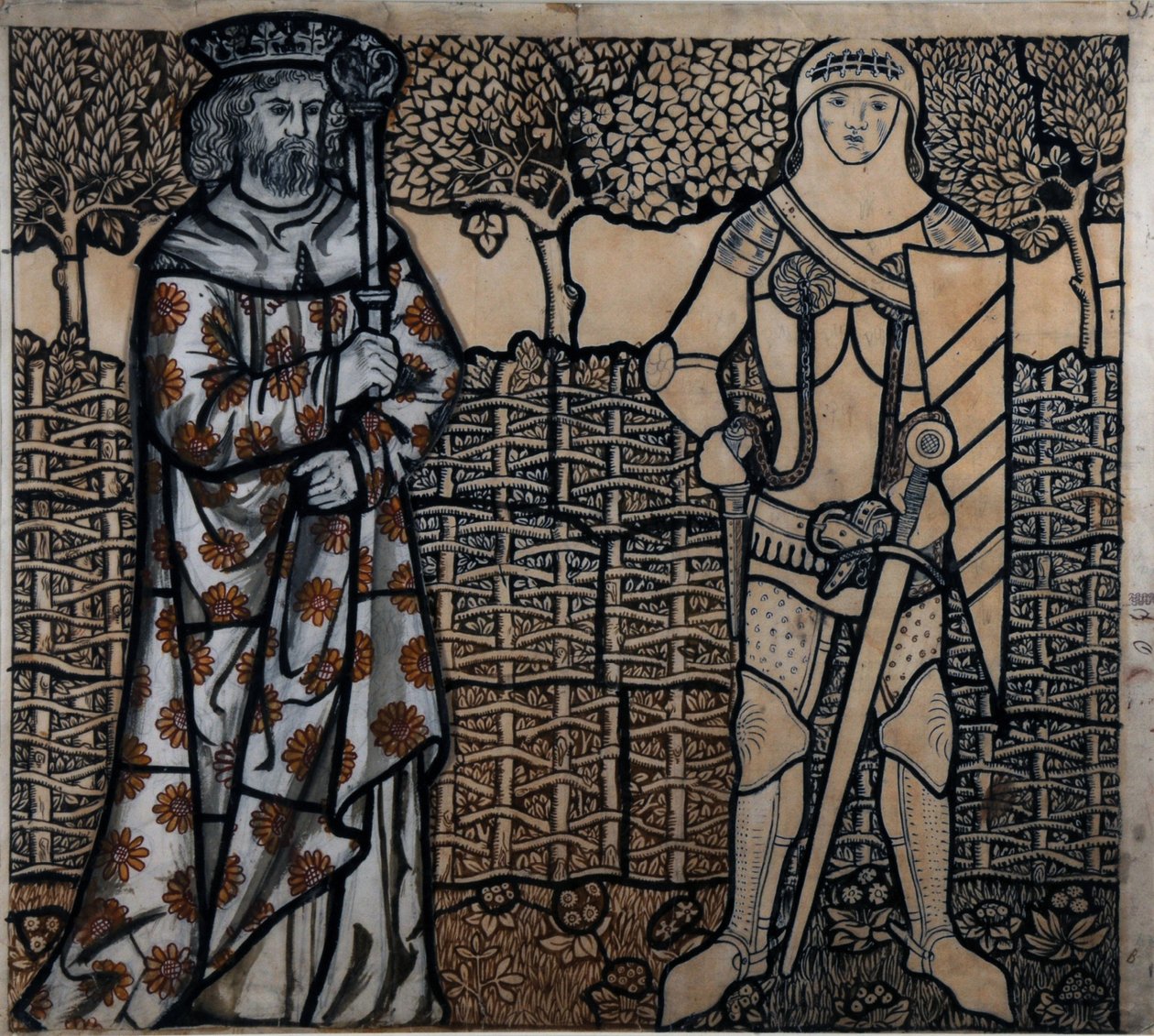 Kral Arthur ve Sir Lancelot, 1862. by William Morris