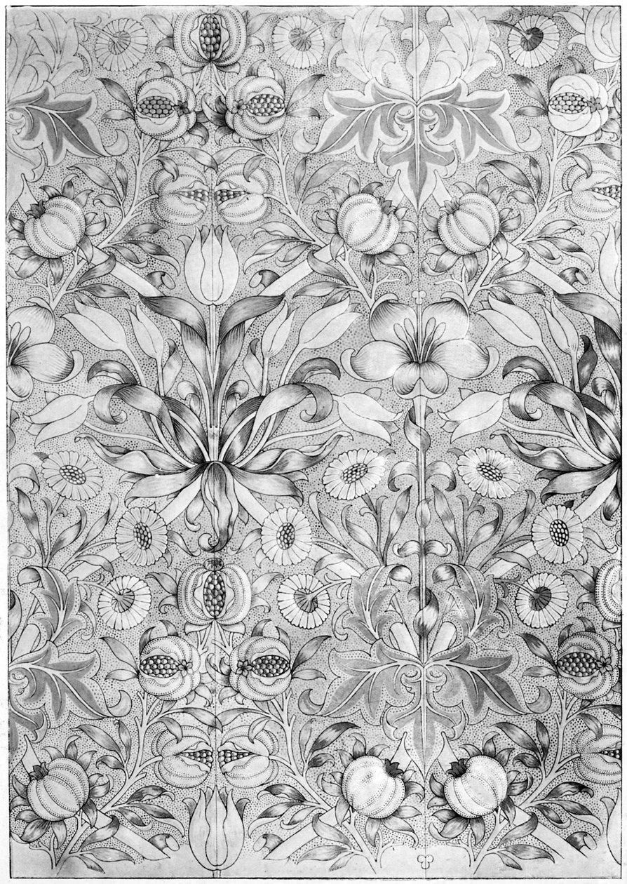 Zambak ve nar desenli duvar kağıdı, 1887 1934. by William Morris