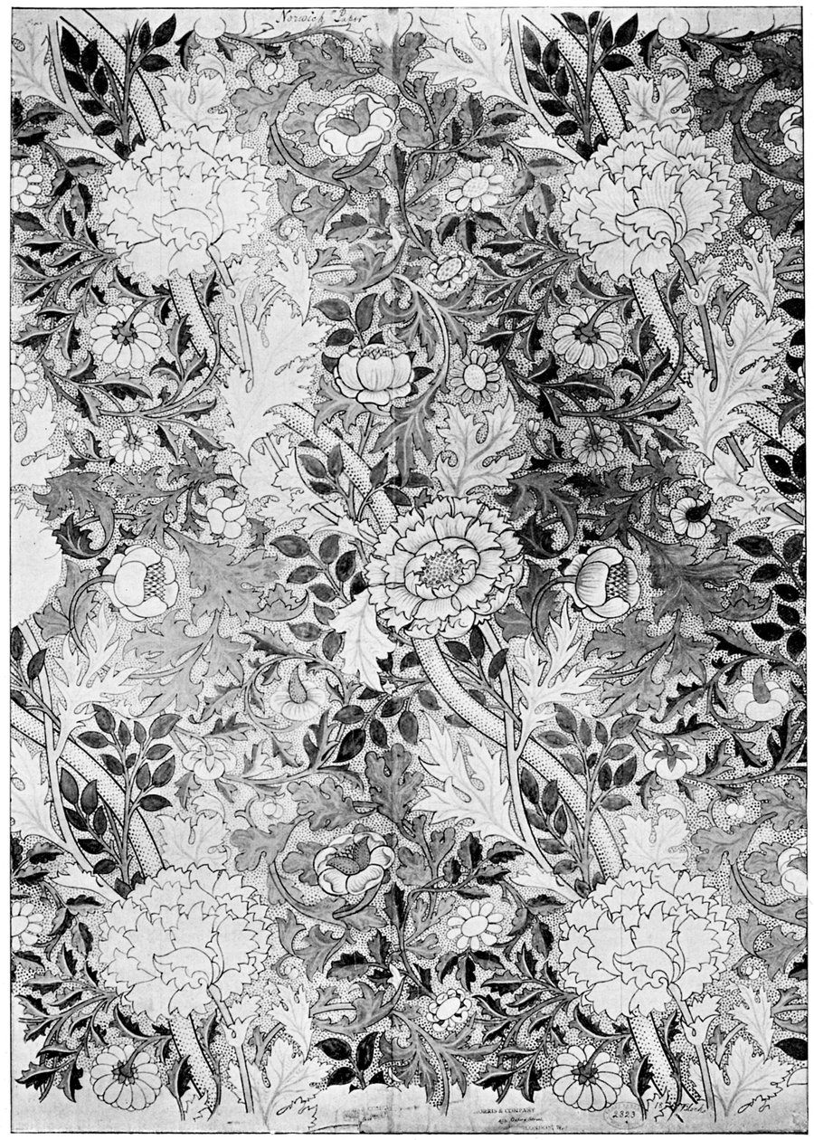 Norwich desenli duvar kağıdı, 1889 1934. by William Morris