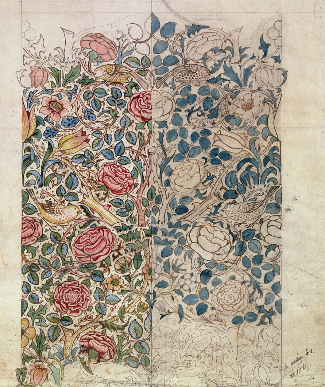 'Gül' duvar kağıdı tasarımı by William Morris