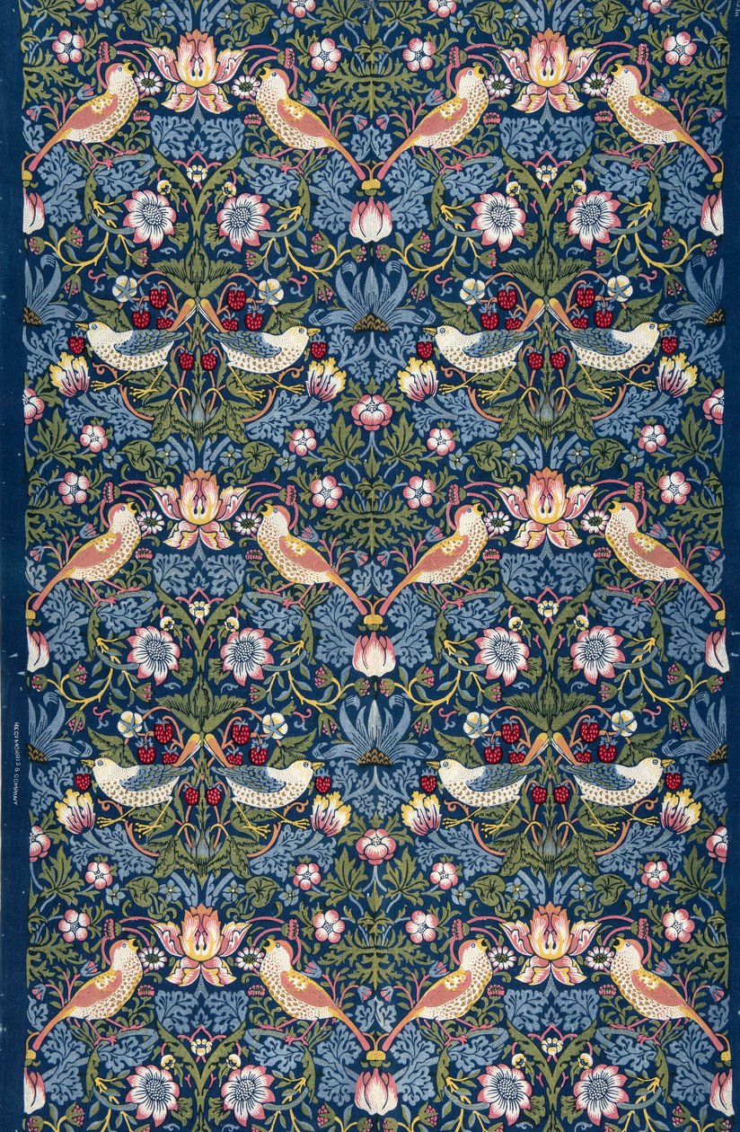 çilek hırsızı Dekoratif kumaş, 1883. by William Morris