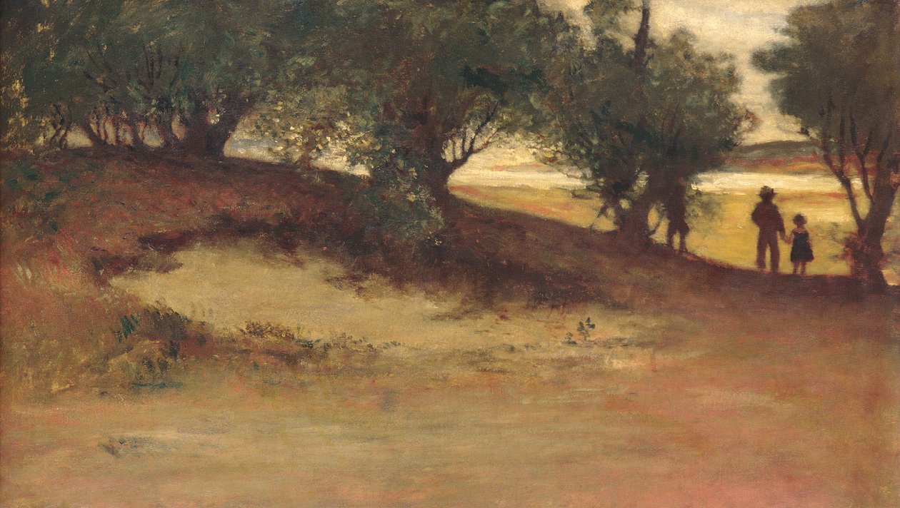 Willows ile Kum Bankası, Manolya, 1877. by William Morris Hunt