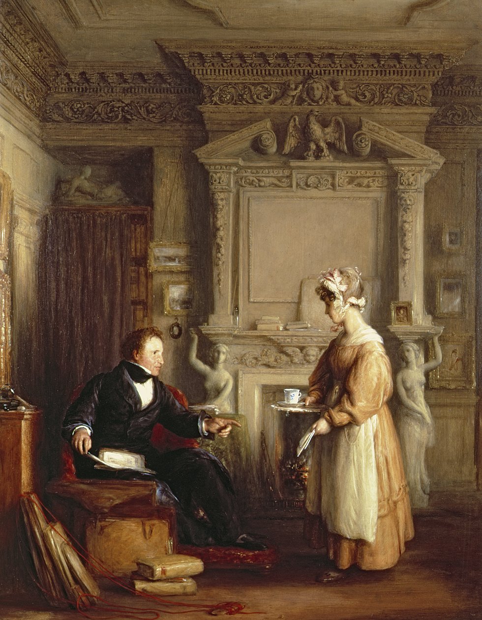 Sanat koleksiyoncusu John Sheepschanks ve bir hizmetçi by William Mulready