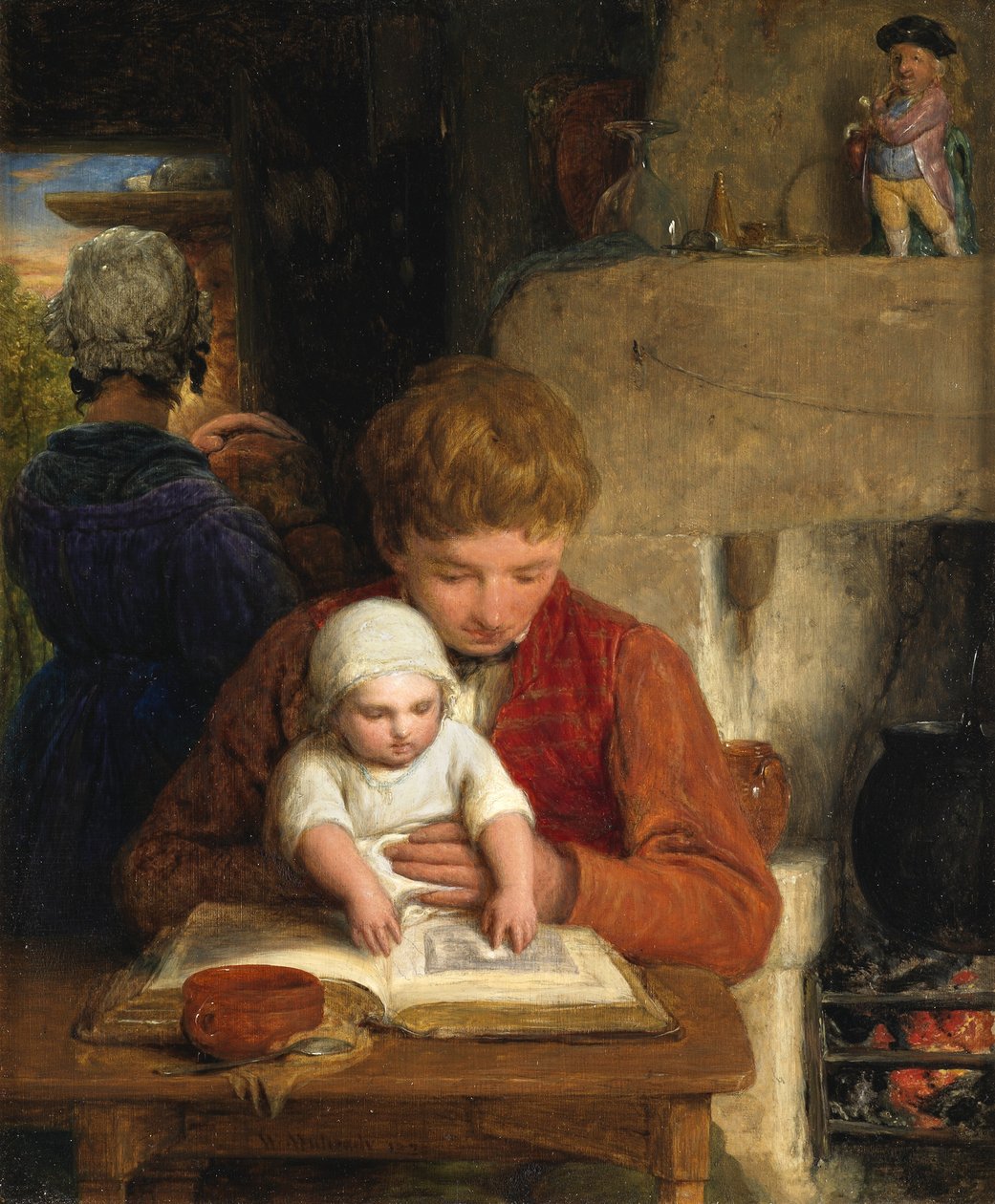 Rustik Mutluluk veya Baba ve Çocuk, 1828 by William Mulready