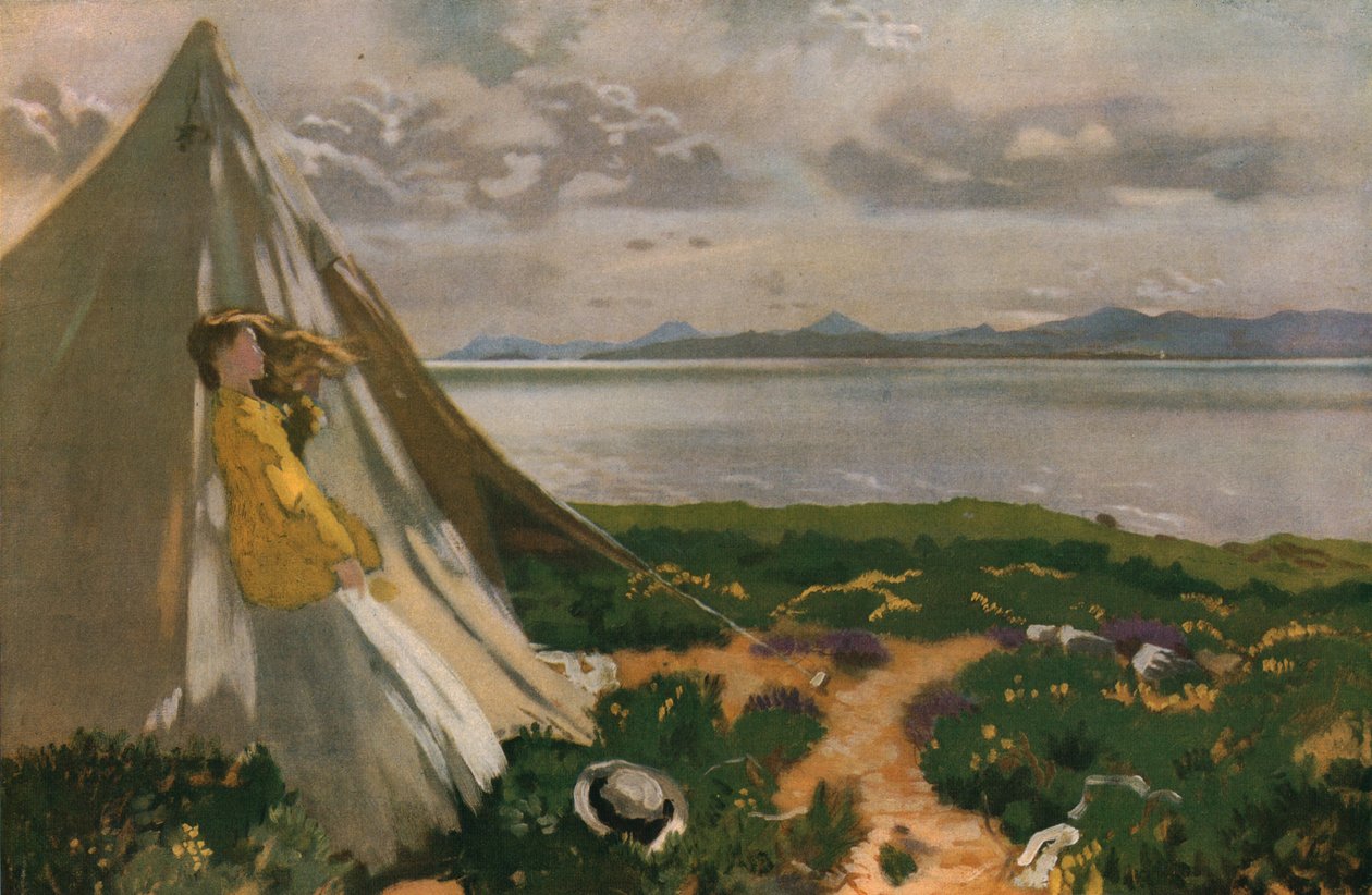 Breezy Day: Howth Head, 20. yüzyılın başları, c1930. by William Newenham Montague Orpen