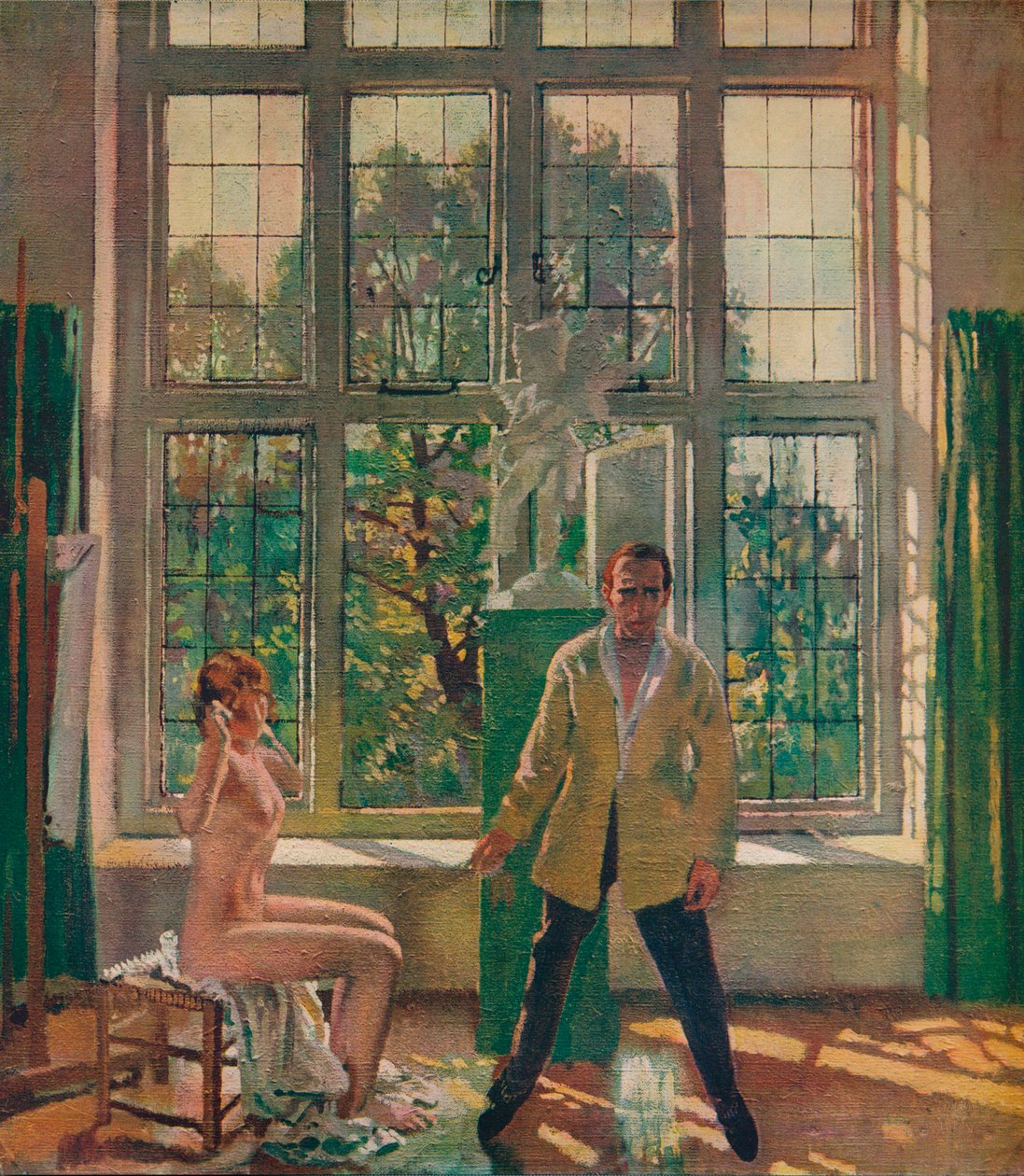 Model, c1905, c1932 ile otoportre. by William Newenham Montague Orpen