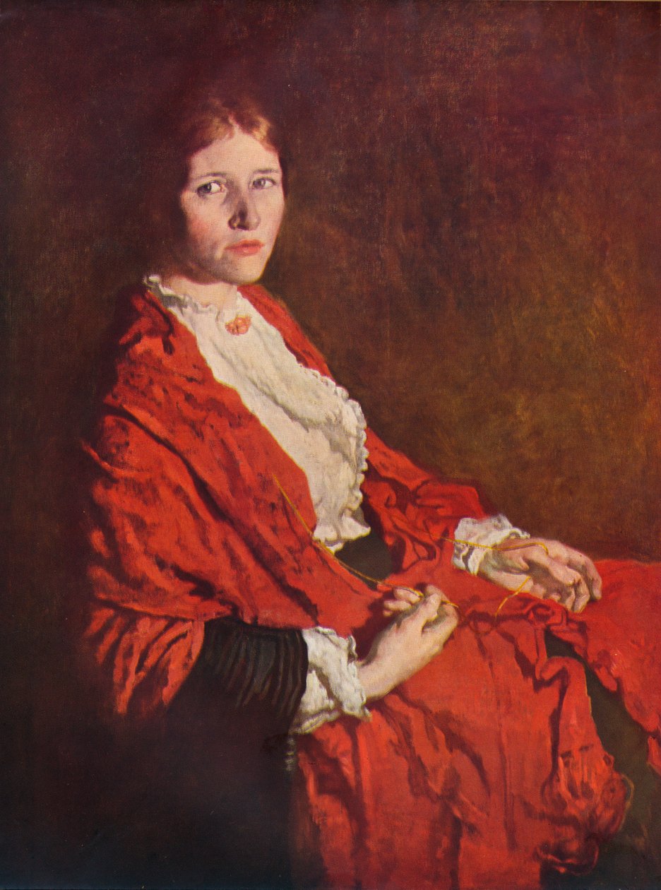 Kırmızı Eşarp, 1935 by William Newenham Montague Orpen
