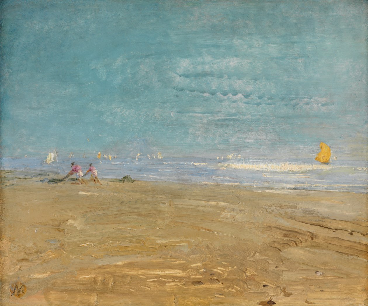 Sezon Sonu, Sirocco: The Lido (panelde yağ) by William Nicholson