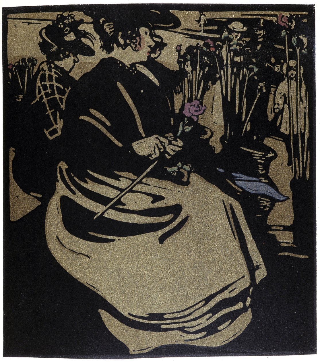 Çiçek Tüccarı, Londra, William Nicholson (1872-1949) tarafından ““Types of London””da by William Nicholson