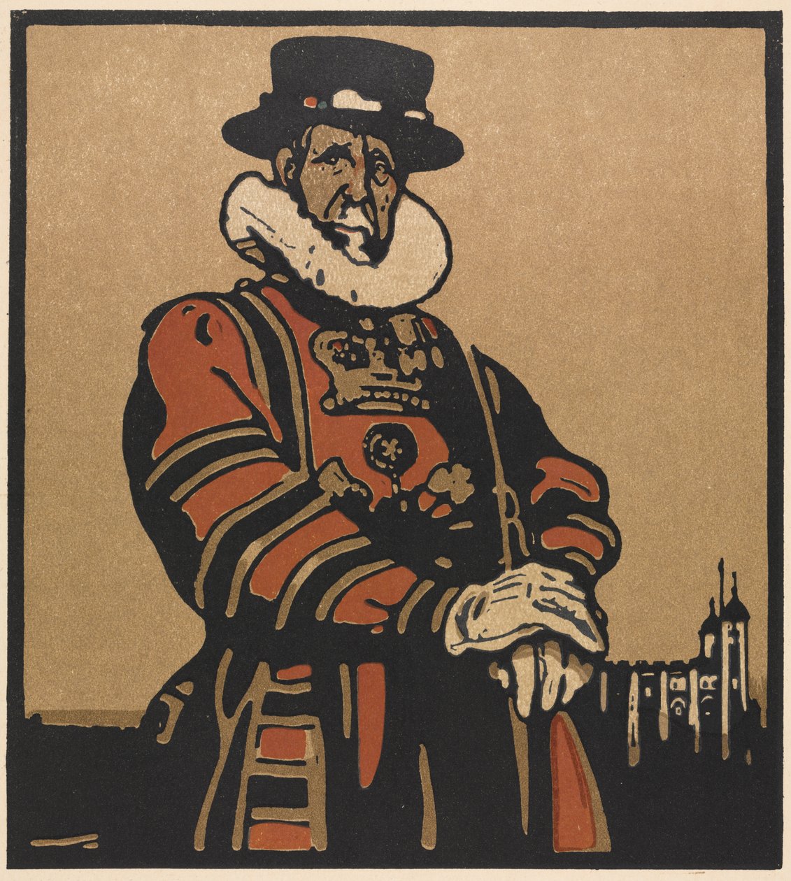Londra Türleri: Beefeater by William Nicholson