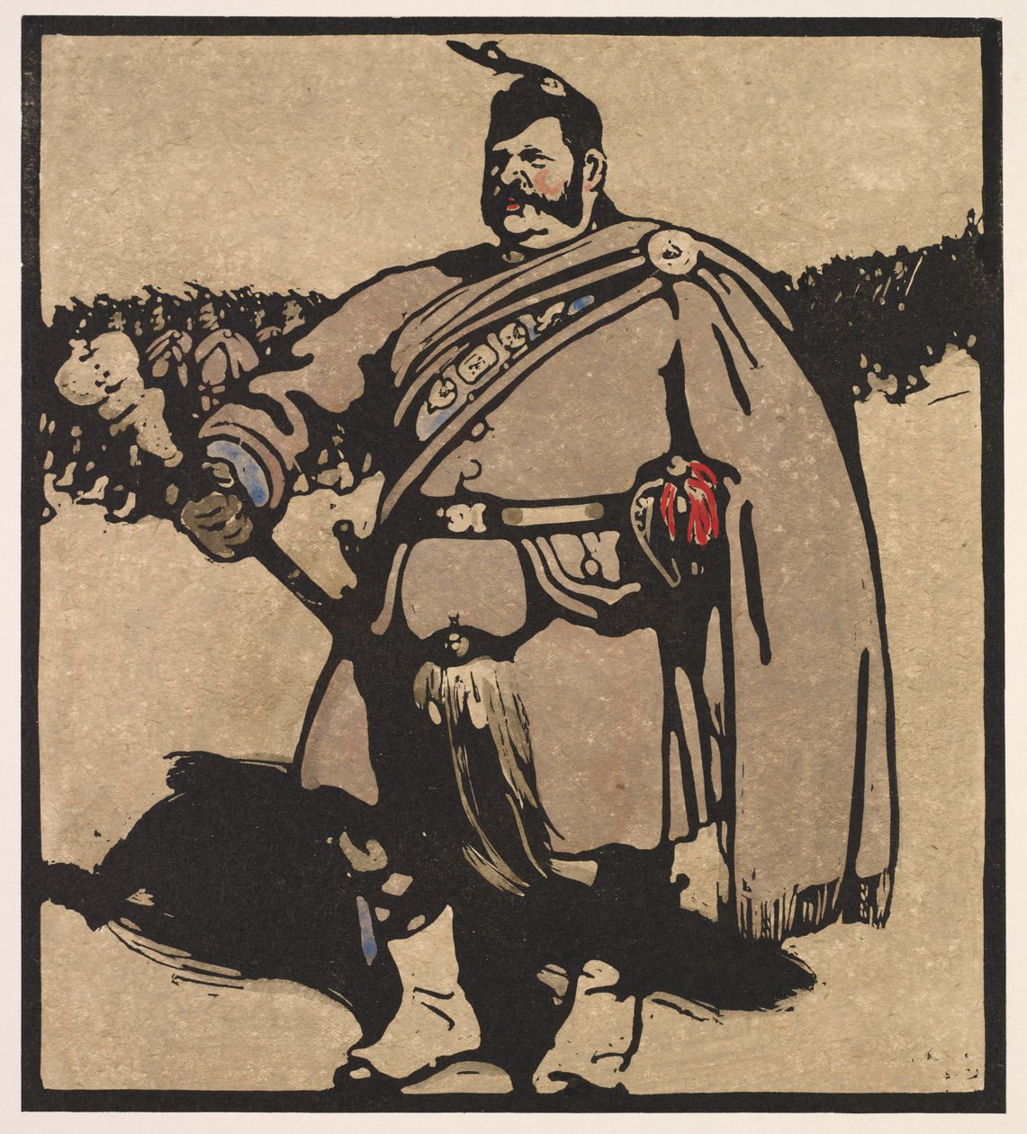 Londra Türleri: Davul-Binbaşı by William Nicholson
