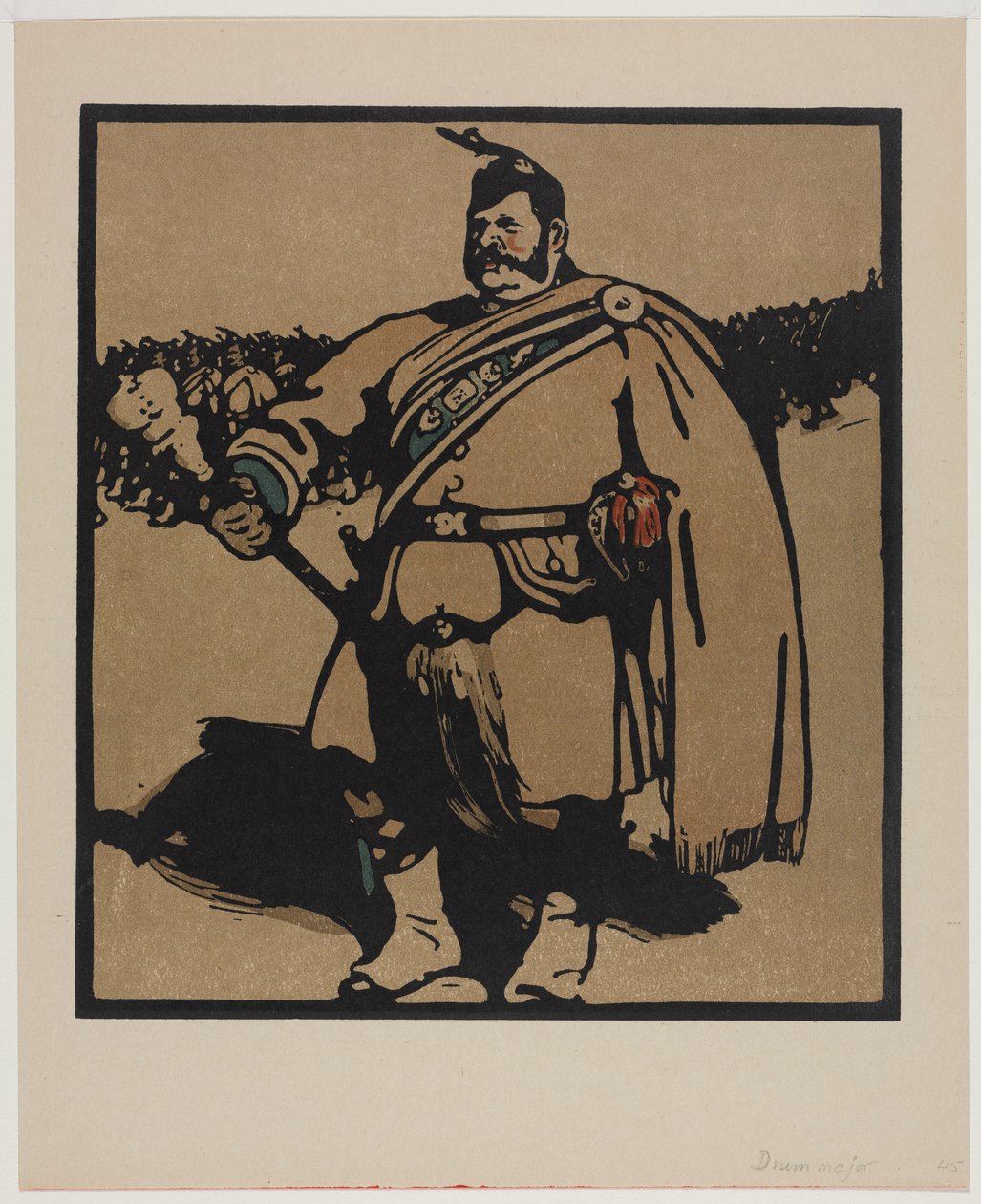 Londra Türleri: Davul Binbaşı by William Nicholson
