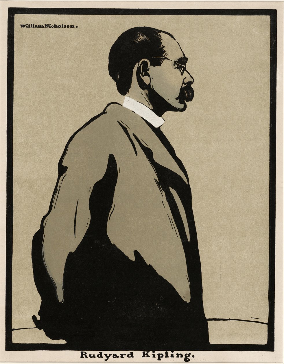 Rudyard Kipling (1865 - 1936), yayınevi. 1899 (renkli litografi) by William Nicholson