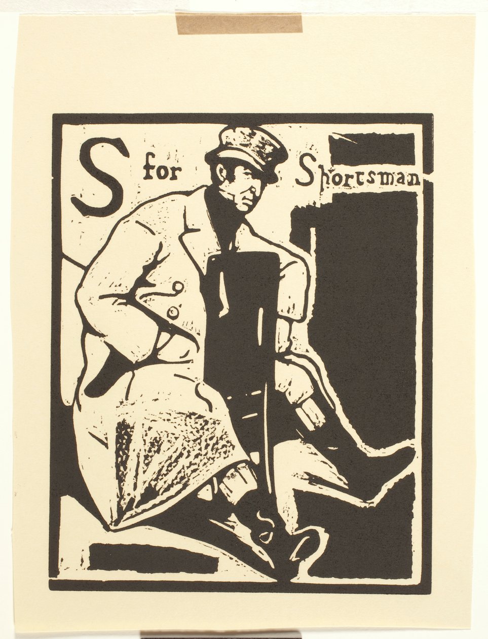 S sporcu içindir (kağıda tahta baskı) by William Nicholson