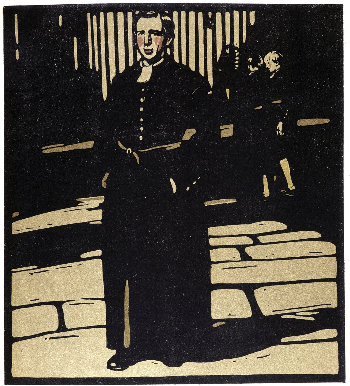 Okul, Londra - William Nicholson (1872-1949) tarafından "" Londra Türleri"nde yapılan illüstrasyon by William Nicholson