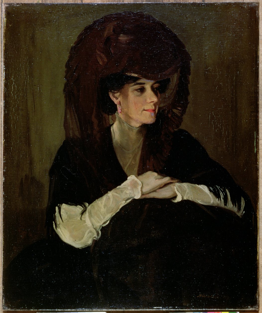 Kahverengi Peçe (tuval üzerine yağlı boya) by William Nicholson