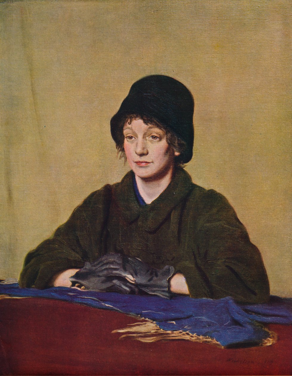 Yırtık Eldivenli Kız, 1909, 1935. by William Nicholson