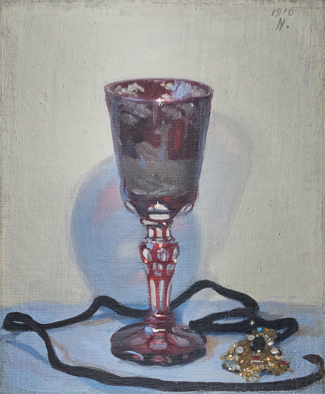 Sağ üstte imzalı ve tarihli Ruby Glass by William Nicholson