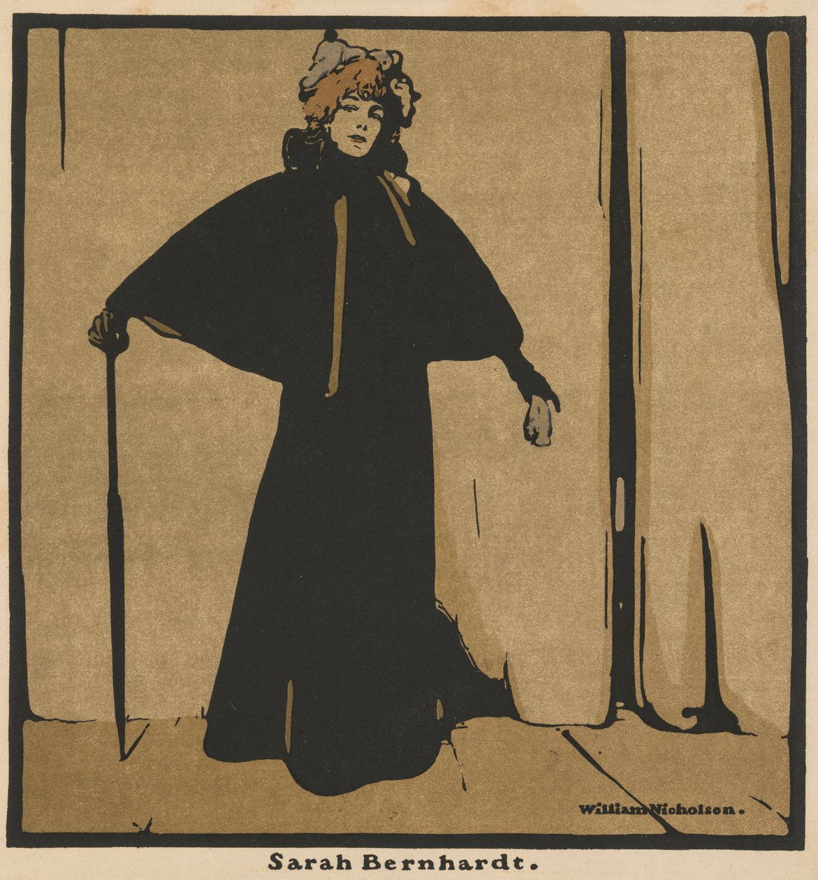 On İki Portre: Sarah Bernhardt by William Nicholson