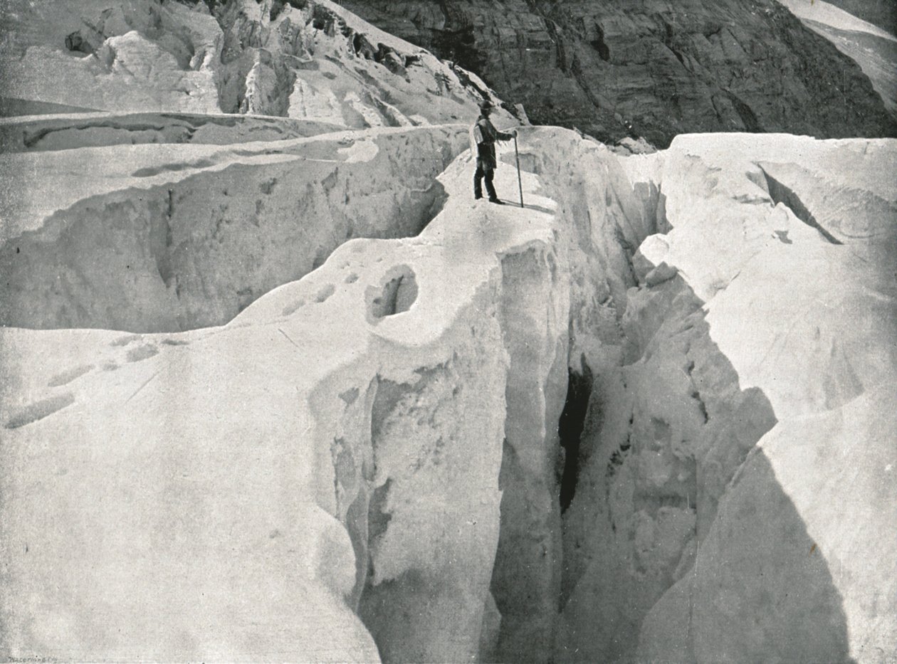 Rockies: Asulkan Buzulu, Hermit Sıradağları, Kanada, 1895. by William Notman and Son