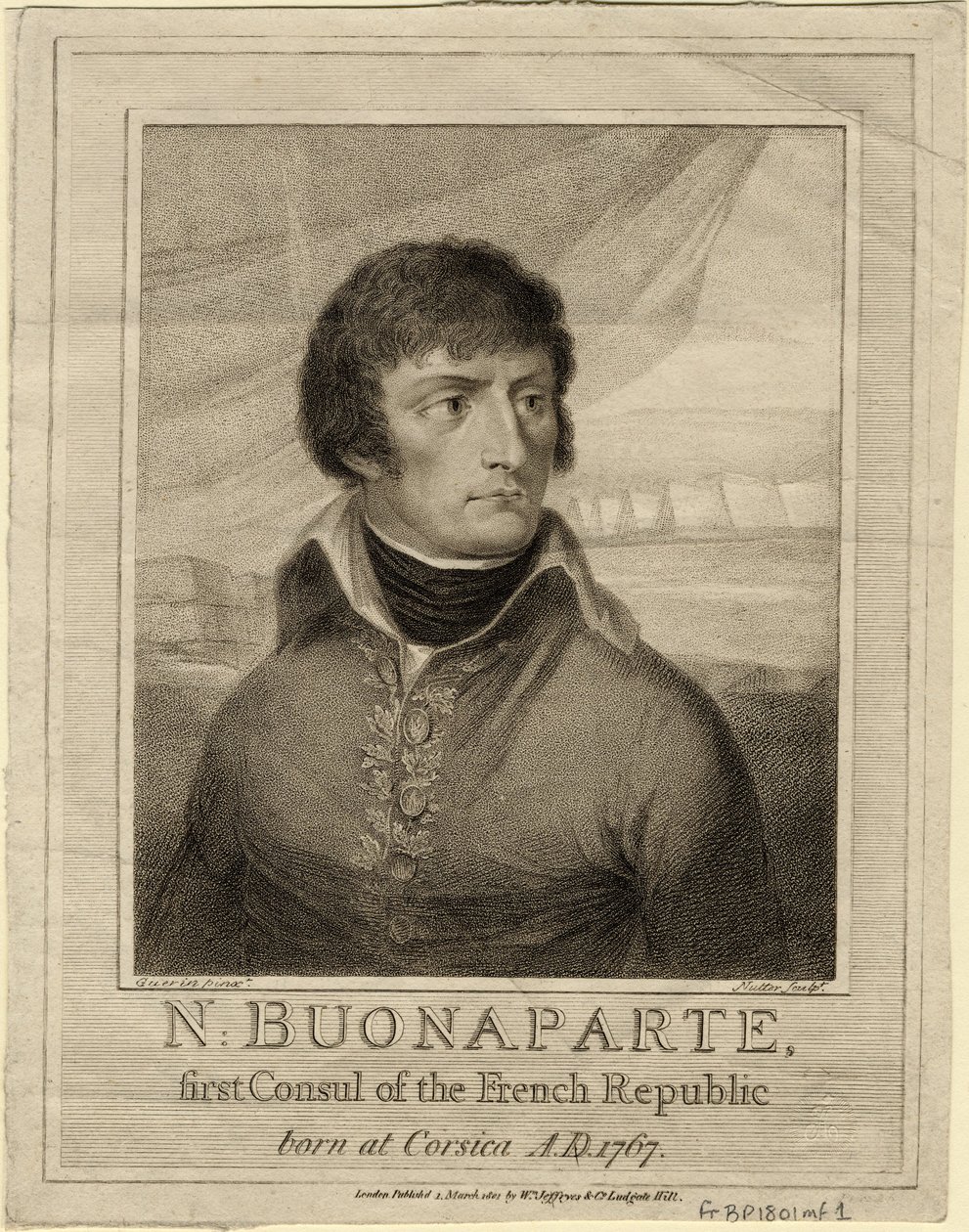 Napolyon Bonapart Fransa'nın İlk Konsolosu olarak, 1801 by William Nutter
