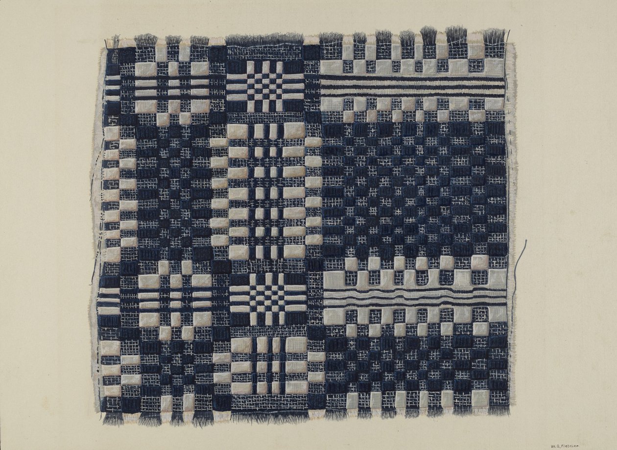 Mavi ve Beyaz Ev yapımı, c. 1937. by William O. Fletcher