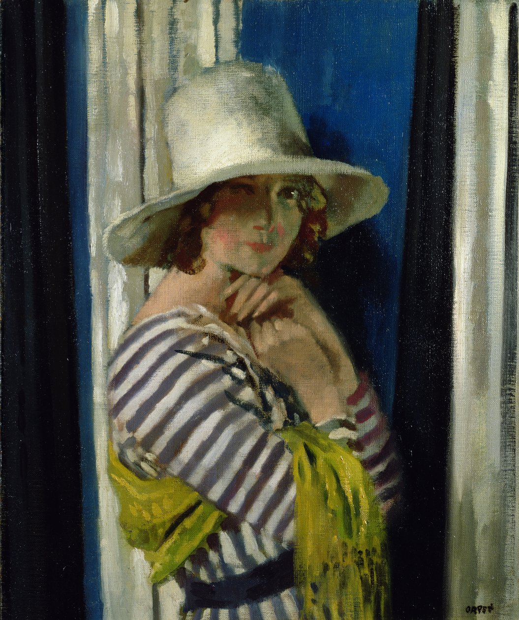 Çizgili Elbiseli Bayan Hone, 1912 by William Orpen