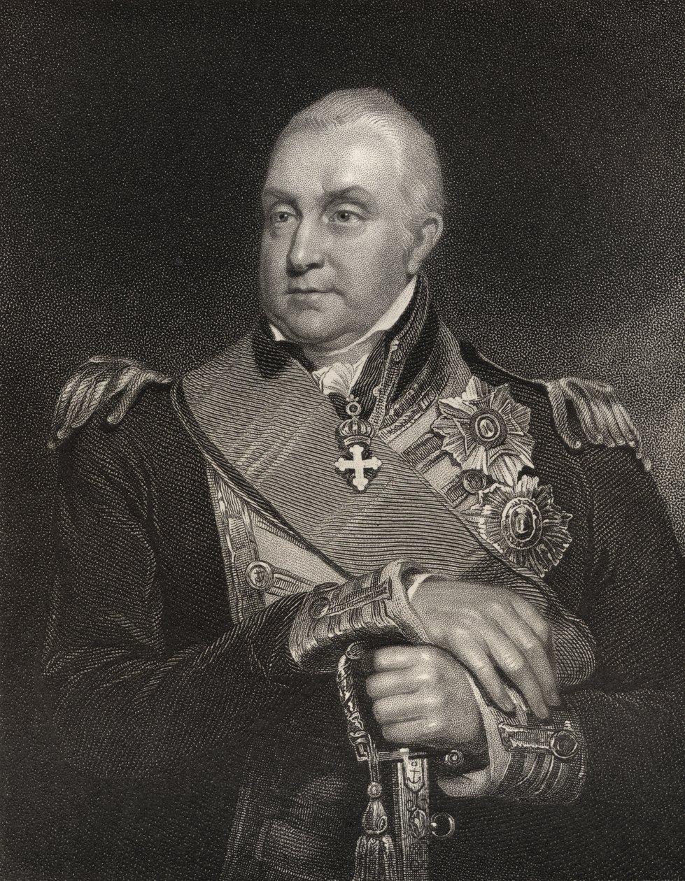 Admiral Edward Pellew, engraved by William Holly (1807-71) from 