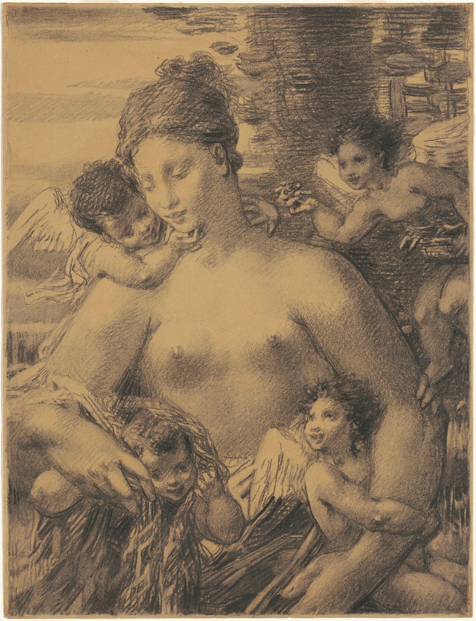 Cherubim ile çıplak by William P. Babcock