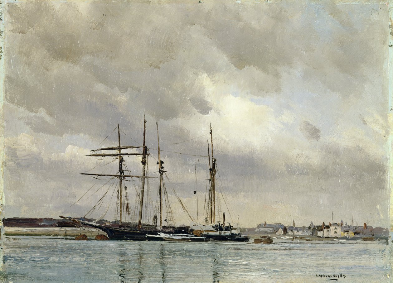 Limandaki Tekneler, Çin Kilini Yükleme, c.1900 by William Page Atkinson Wells