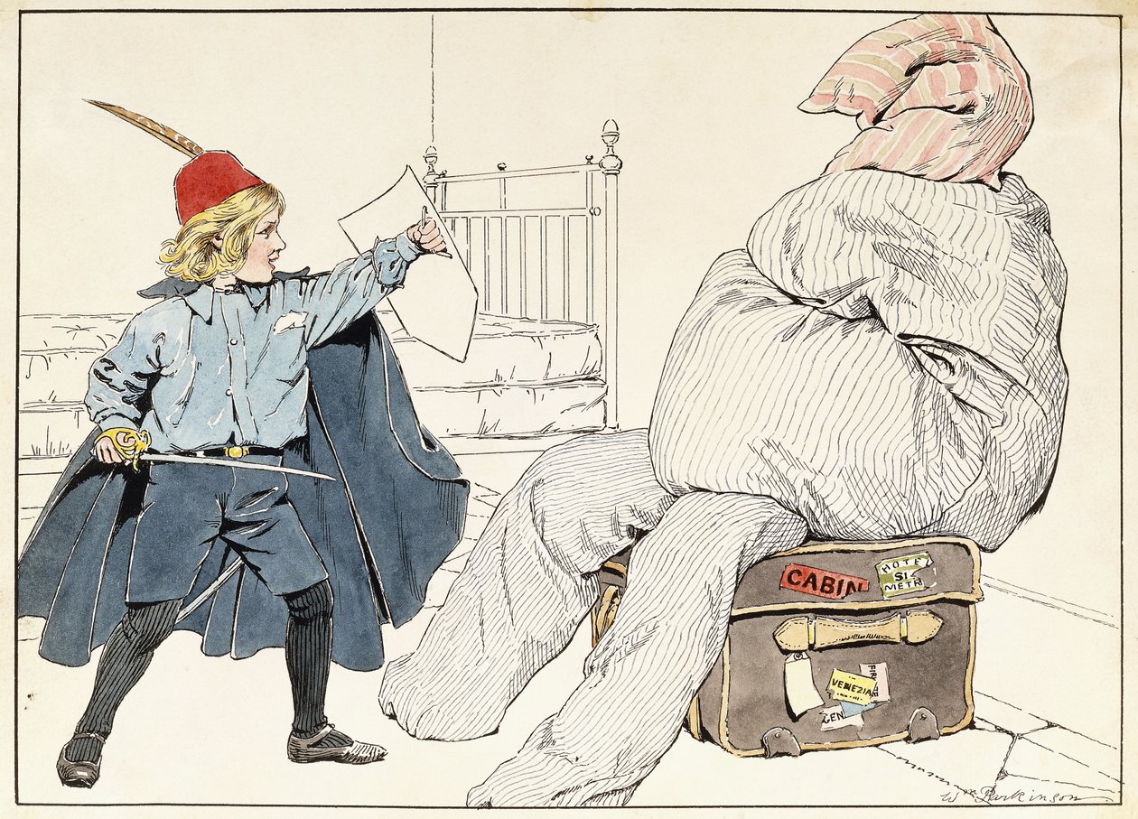 Errant Şövalyesi düşmanını savuşturuyor by William Parkinson
