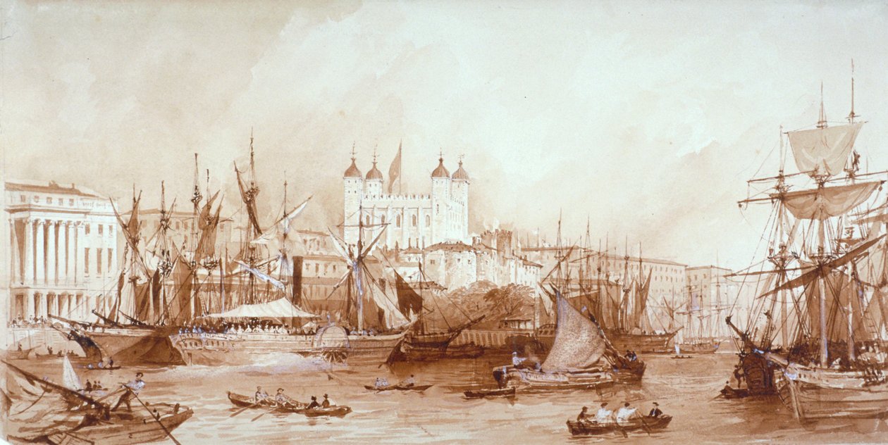 Londra Kulesi, Stepney, Londra, c1840 by William Parrott