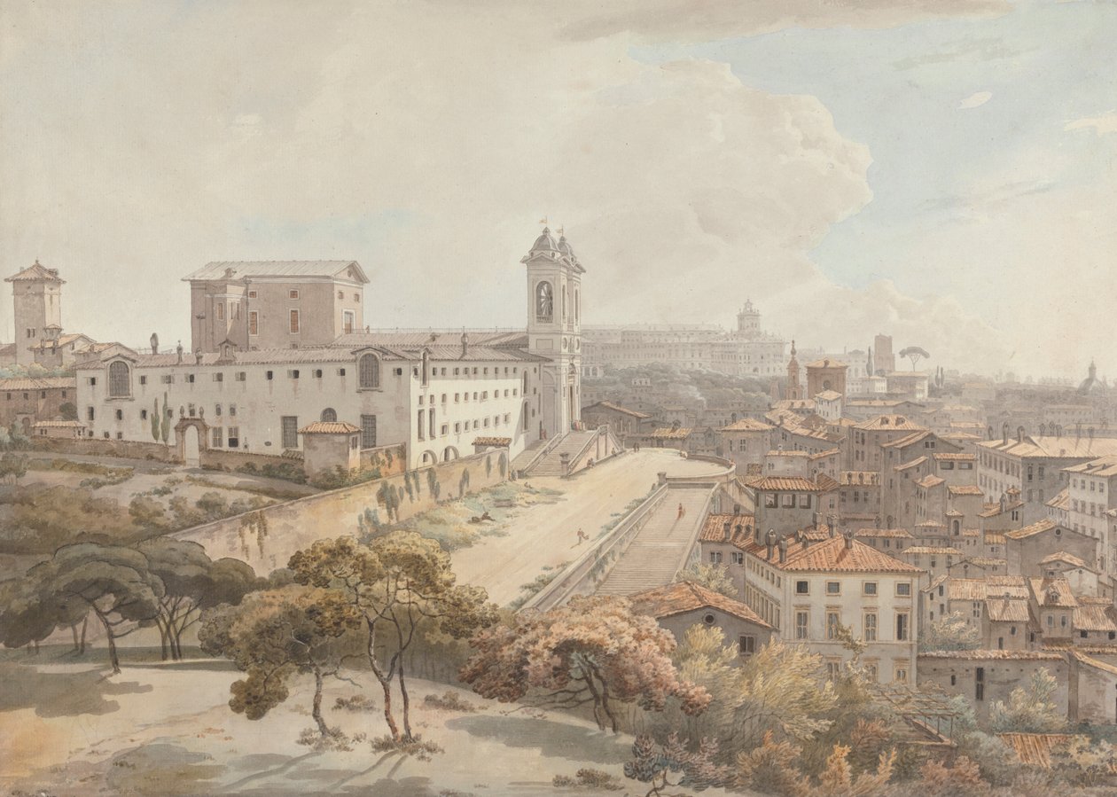 Pincio'dan Alınan Bir Roma Görünümü by William Pars